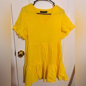Fancyinn Sunny Yellow V-Neck Dress